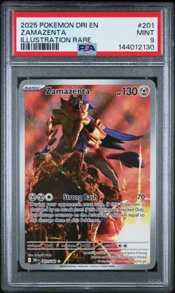 PSA 9 Zamazenta 201/182 Sv10: Destined Rivals Holo Pokemon Card TCG - Image 1