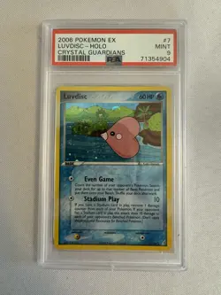 2006 Pokemon Luvdisc Holo Rare - EX Crystal Guardians 7/100 PSA 9 Mint! Nintendo - Image 3