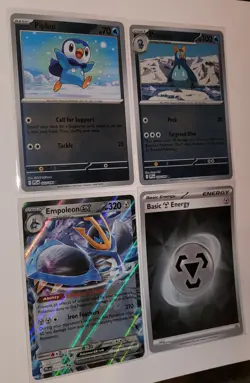 Pokemon TCG Empoleon ex Evolution Lot – Piplup Line + EX + Holo Energy - Image 4