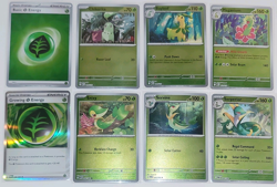 Pokemon TCG Grass Evolution Rev Holo Lot - Chikorita Meganium Snivy Serperior - Image 1
