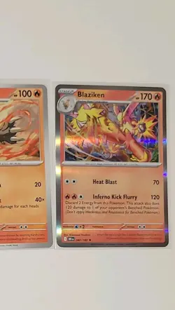 Pokemon TCG Torchic Evolution Line – Blaziken Holo / Combusken / Torchic NM - Image 2