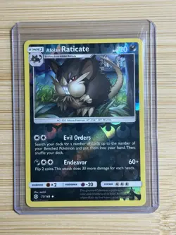 Alolan Raticate 77/149 Sun & Moon Base Reverse Holo - Image 1
