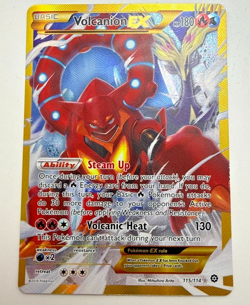 Volcanion EX 115/114 Secret Rare Full Art Steam Siege Pokemon TCG NM/M 2016 - Image 1