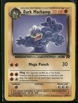 Dark Machamp 27/82 Rare Team Rocket Pokemon Heavily Played - Image 1
