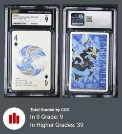 Graded CGC 9 Pokemon Playing Card Swablu 4 Spades Black 2 Deck 2012 - Image 2