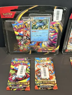 Pokemon Mega Evolution LOT of 2 Tech Stickers + Boosters | 10 Boosters | 189700 - Image 2