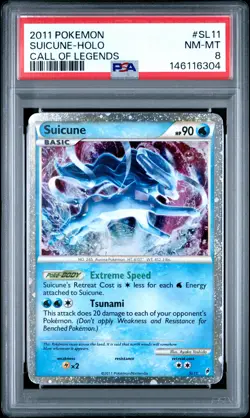 2011 POKEMON CALL OF LEGENDS #SL11 SUICUNE-HOLO PSA 8 - Image 1
