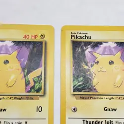2000 Pokemon PIKACHU 87/130 Base Set 2 X2 LOT Vintage WOTC Common LP - Image 3