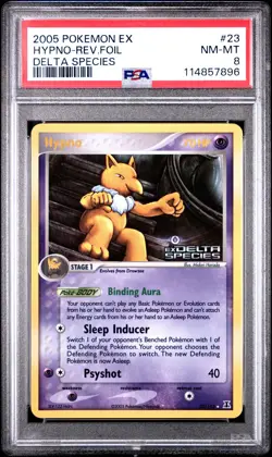 2005 POKEMON EX DELTA SPECIES HYPNO #23 REVERSE PSA 8 NM #114857896 - Image 1