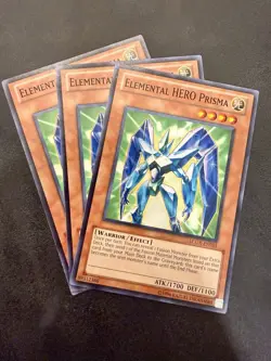 Elemental HERO Prisma LCGX-EN033 (2) and RYMP-EN012 (1) Common NM x3 Unlimited - Image 1
