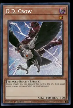D.D. Crow (Secret Rare) RA02-EN002 Secret Rare Yu-Gi-Oh Near Mint - Image 1