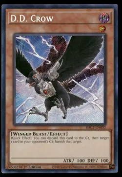 D.D. Crow (Secret Rare) RA02-EN002 Secret Rare Yu-Gi-Oh Near Mint - Image 1