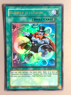 yugioh Bubble Illusion DP1-EN024 1st Edition Ultra rare near mint - Image 1
