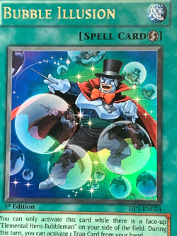 yugioh Bubble Illusion DP1-EN024 1st Edition Ultra rare near mint - Image 3