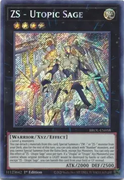 ZS - Utopic Sage - BROL-EN058 - Secret Rare - 1st Edition - Lightly Played - Bro - Image 1