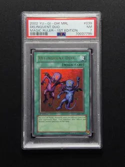 PSA 7 Yugioh Delinquent Duo MRL-039 Magic Ruler Ultra Rare 1st Edition - Image 1