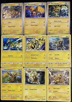 Electabuzz Pokemon TCG Collection From 9 Different Set English Cards NM - Image 1