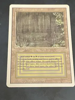 Bayou Revised Edition Mtg Dual Land Magic The Gathering Card LP - Image 1