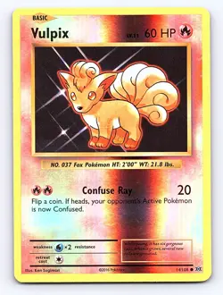 Pokemon Card Vulpix Common XY - Evolutions 14/108 MP Reverse Holo TCG LP - Image 3