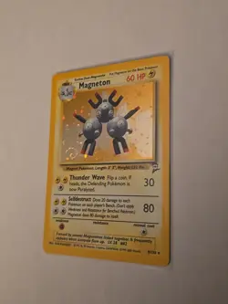 Vintage 1999 Base Set 2 Magneton Holographic Pokemon Card Rare 9/130 - Image 5