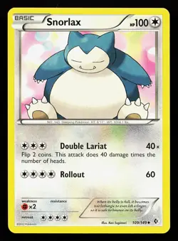 Snorlax 109/149 Uncommon Boundaries Crossed Pokemon Card - Image 1