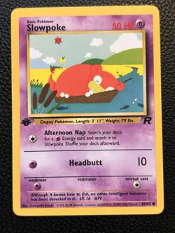 Pokemon TCG Slowpoke Team Rocket 67/82 Common Card WOTC 2000 LP - Image 1