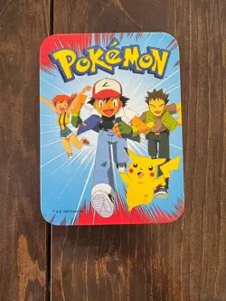 Pokemon Playing Cards In A Tin 1999 Nintendo Bicycle Vintage 52 cards - Image 1