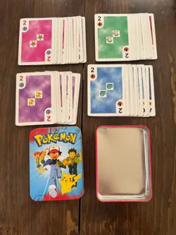 Pokemon Playing Cards In A Tin 1999 Nintendo Bicycle Vintage 52 cards - Image 2