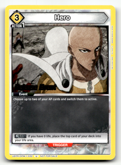 Hero UEPR/OPM-1-032 Normal Uncommon UE06BT: One Punch Man Release Event Cards NM - Image 1