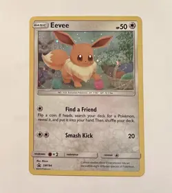 Eevee Pokemon Card Sun & Moon Black Star Promo #SM184 TCG Holo NM - Image 1