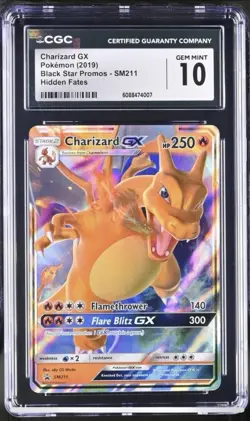Charizard GX SM211 BLACK STAR PROMO Holo Pokemon Card CGC Gem Mint 10 - Image 1