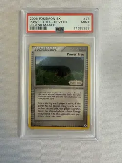 2006 Pokemon - Power Tree Reverse Holo Trainer EX Legend Maker 76/92 PSA 9 Mint! - Image 2