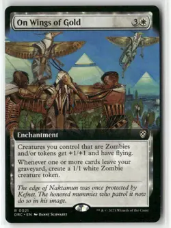 On Wings of Gold (Extended Art) 21 Near Mint MTG Aetherdrift Magic - Image 1