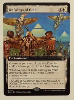 On Wings of Gold Extended Art - Commander: Aetherdrift MTG Magic the Gathering - Image 1