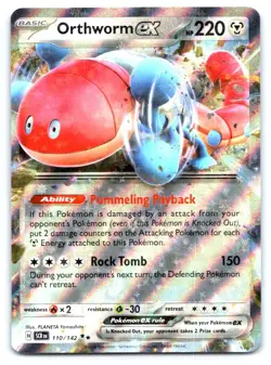 Orthworm ex Pokemon Holo Double Rare SV07: Stellar Crown 110/142 - Image 1
