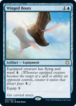 x1 Winged Boots R MTG Commander Adventures in the Forgotten Realms M/NM, English - Image 1