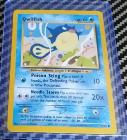 NM Qwilfish 49/64 Neo Revelation Base Original WotC Pokemon TCG - Image 1
