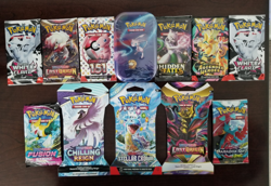 Lot of 12 Pokemon Booster Packs - Sealed Sleeved, Tin - Hidden Fates 151 etc. - Image 2