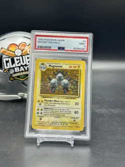 1999 Pokemon TCG Game Card #9 / 102 Magneton Holo PSA 9 (CBMH) - Image 1
