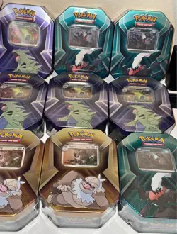 Tyranitar Slaking Darkrai Pokemon Tins Lot of 3 Sealed tins set - Image 1