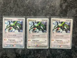 3x Lot Rayquaza ex 97/97 Dragon Holo 2003 Pokemon Card 1 English 2 Italian - Image 1