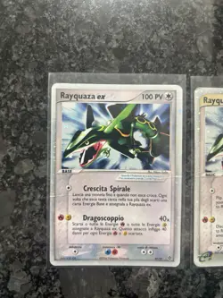 3x Lot Rayquaza ex 97/97 Dragon Holo 2003 Pokemon Card 1 English 2 Italian - Image 2