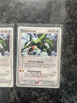 3x Lot Rayquaza ex 97/97 Dragon Holo 2003 Pokemon Card 1 English 2 Italian - Image 4