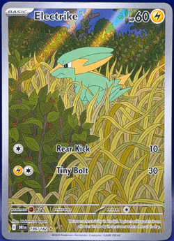Pokemon Electrike 196/182 SV10 Destined Rivals Illustration Rare Holo NM - Image 1