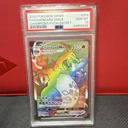 Pokemon Charizard VMAX #074/073 Champions Path Secret Rare Holo PSA 10 2020 - Image 1