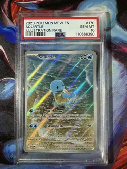 Squirtle 170/165 Illustration Rare S&V 151 PSA 10 Gem Mint Pokemon TCG - Image 1