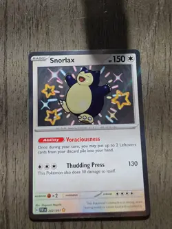 Pokemon TCG Snorlax 202/091 Shiny Holo Rare Paldean Fates Near Mint - Image 1