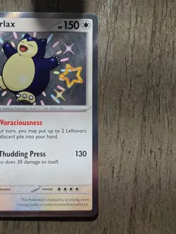 Pokemon TCG Snorlax 202/091 Shiny Holo Rare Paldean Fates Near Mint - Image 3