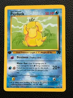 Pokemon TCG Psyduck Team Rocket 1st Edition 65/82 - Image 1