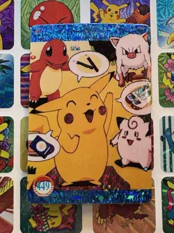 Pokemon Pikachu Vintage Pocket Monsters Vending HOLO Prism Sticker Nintendo 98 - Image 1